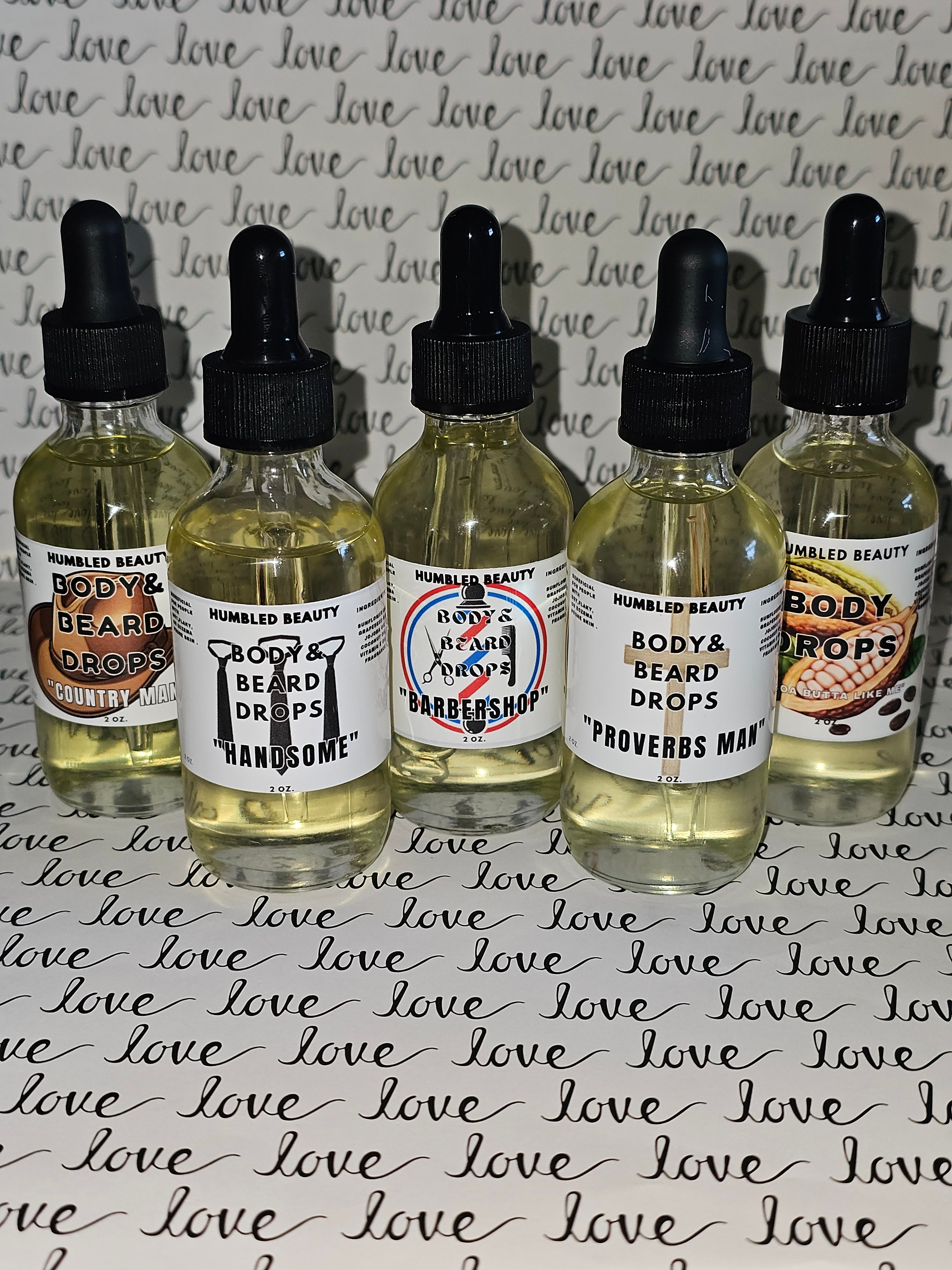 Set of 5 Variety Body/Beard Oil(Men)